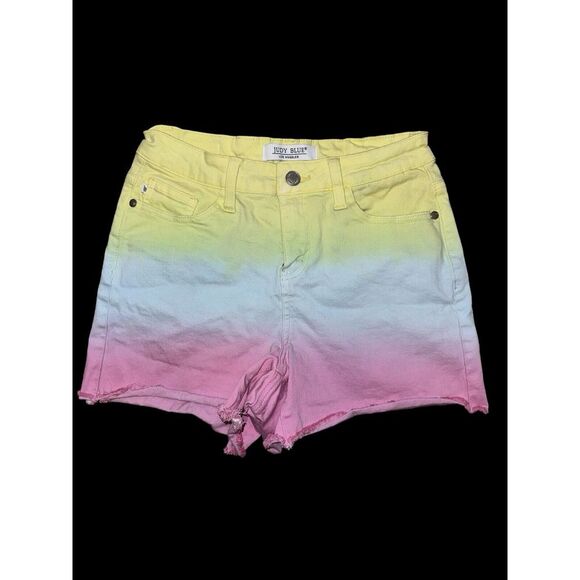 Judy Blue Shorts Women Small Snow Ombre Tie Dye Cut Off High Waist Denim Stretch - Picture 1 of 8